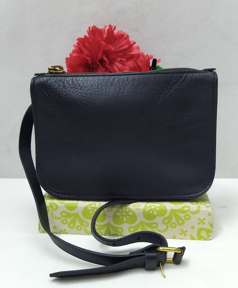 Madewell Black Leather Zipper Closure Belt Bag